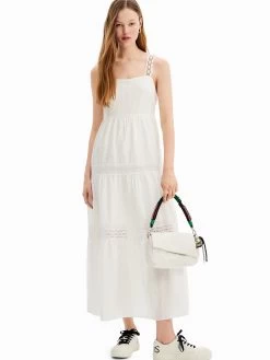 Desigual Embroidered Bag "Summer Dandelion Phuket Mini" (White) 9 Desigual Embroidered Bag "Summer Dandelion Phuket Mini" (White) -Fashion Clothing Line Store 23SAXA671001 Desigual Small Swiss embroidery bag white