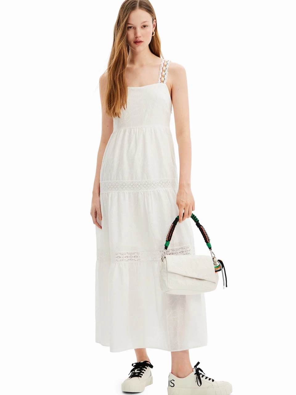 Desigual Embroidered Bag "Summer Dandelion Phuket Mini" (White) 6 Desigual Embroidered Bag "Summer Dandelion Phuket Mini" (White) - Image 4