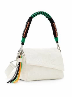 Desigual Embroidered Bag "Summer Dandelion Phuket Mini" (White)