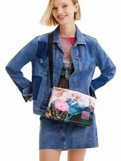 Desigual Bag "Surrealista Dortmund Flap" -Fashion Clothing Line Store 23SAXY54 9019 Desigual PAISAJE SURREALISTA DORTMUND FLAP
