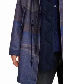 Desigual Men's Denim Parka "Hayden" -Fashion Clothing Line Store 23SMEW035000 Desigual Man Denim Long Jacket with Detachable Inner Jacket