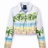Desigual Tropical Denim Jacket "Invar" -Fashion Clothing Line Store 23SWED13 5029 Desigual Short tropical denim jacket