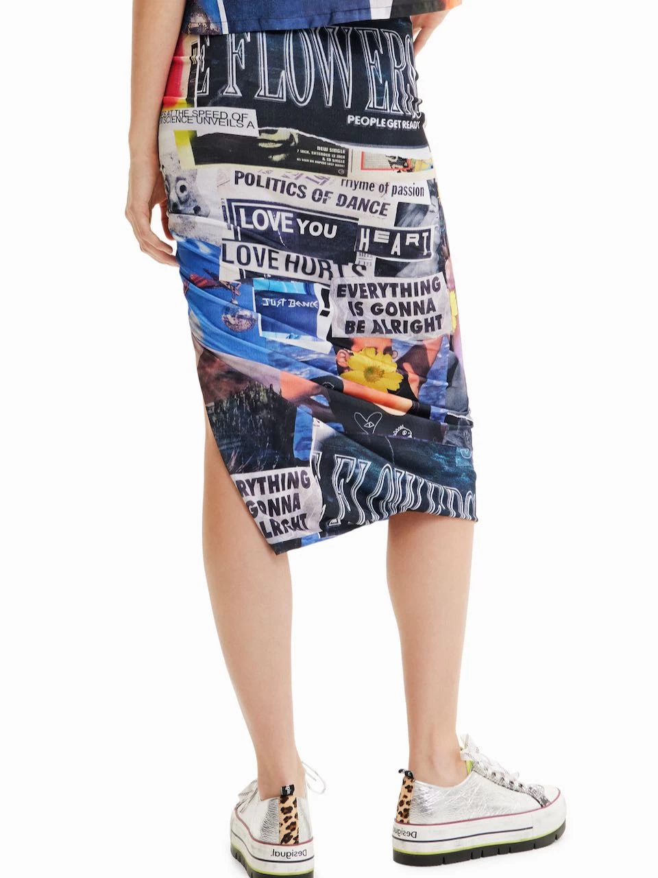 Desigual Collage Midi Skirt "Posters" 4 Desigual Collage Midi Skirt "Posters" - Image 2