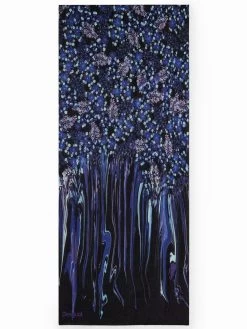 Desigual Scarf "Liquid Flor Rectangle" (blue) 7 Desigual Scarf "Liquid Flor Rectangle" (blue) -Fashion Clothing Line Store 23WAWA055000 Desigual Scarf Floral rectangular foulard Navy Blue
