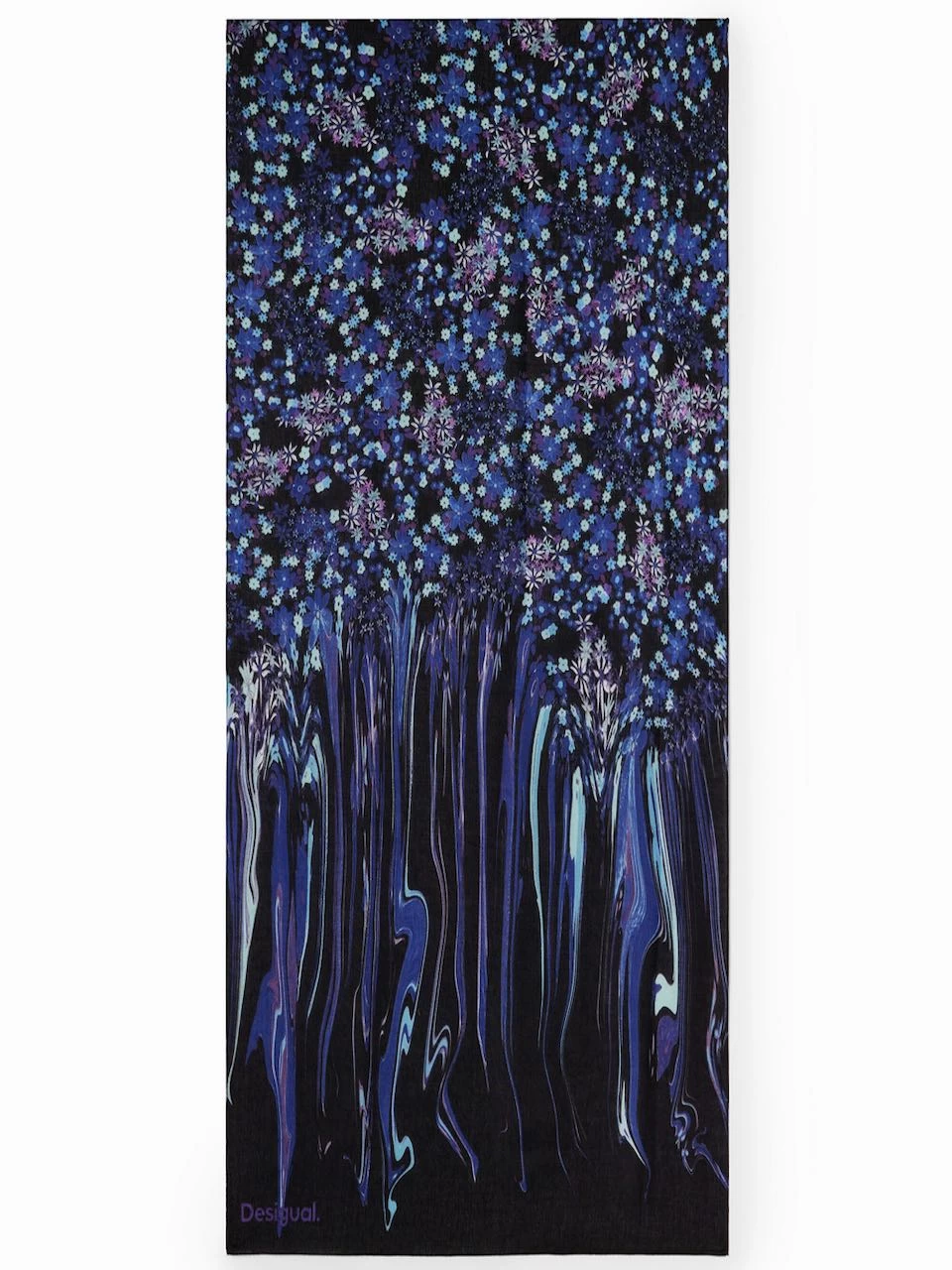 Desigual Scarf "Liquid Flor Rectangle" (blue) 5 Desigual Scarf "Liquid Flor Rectangle" (blue) - Image 3