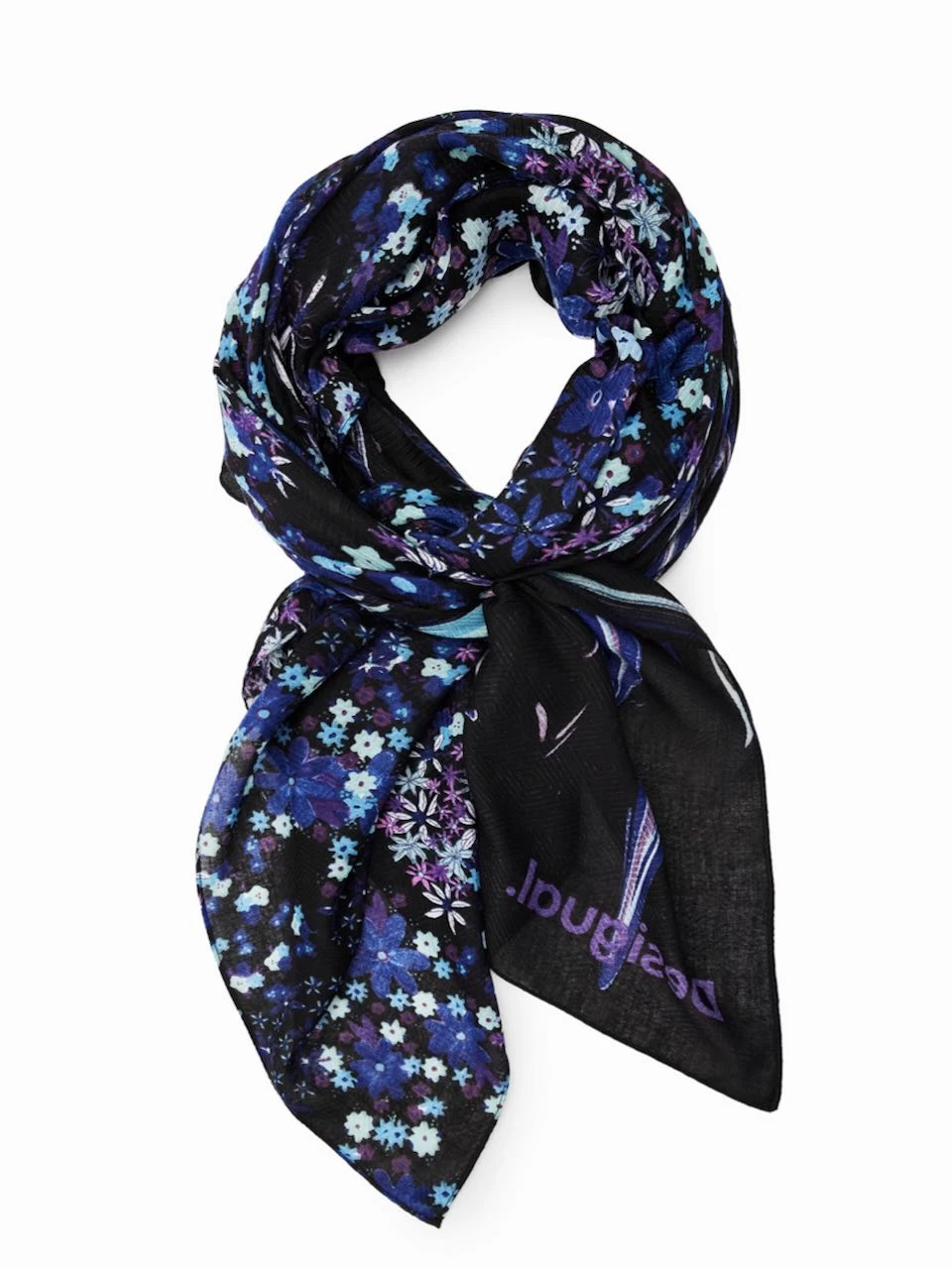 Desigual Scarf "Liquid Flor Rectangle" (blue) 3 Desigual Scarf "Liquid Flor Rectangle" (blue)