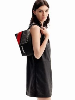 Desigual Patchwork Bag "Polka Venecia" 11 Desigual Patchwork Bag "Polka Venecia" -Fashion Clothing Line Store 23WAXP36 2000 Desigual Midsize patchwork Crossbody bag Black