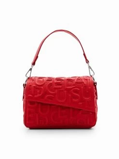 Desigual Small Letters Bag "Maki Taupe Phuket Mini" (Red) -Fashion Clothing Line Store 23WAXP913000 Desigual Small Red Bag Raised Letters