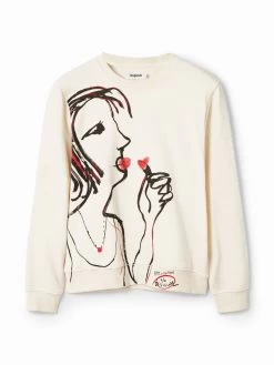 Desigual Arty Sweatshirt "Maca7" 7 Desigual Arty Sweatshirt "Maca7" -Fashion Clothing Line Store 23WWSK05 1002 Desigual Arty Sweatshirt Javier Mariscal
