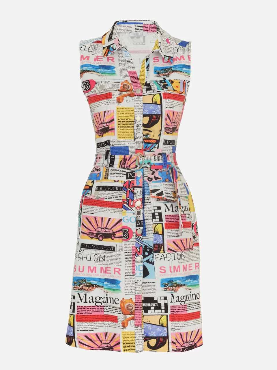 Dolcezza Dress "Newspaper Print" (24153) 7 Dolcezza Dress "Newspaper Print" (24153) - Image 5