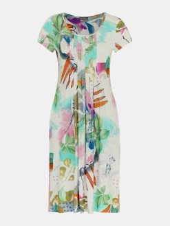 Dolcezza Midi Dress "Heureux D'un Printemps" (24604) 10 Dolcezza Midi Dress "Heureux D'un Printemps" (24604) -Fashion Clothing Line Store 24604 as front