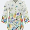 Dolcezza Linen Blouse "New Bouquet Coming Soon" (24762) -Fashion Clothing Line Store 24762 as front