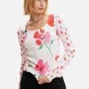 Desigual Patchwork Floral T-Shirt "Neska" 1 Desigual Patchwork Floral T-Shirt "Neska" -Fashion Clothing Line Store 24SWTK13 1000 1