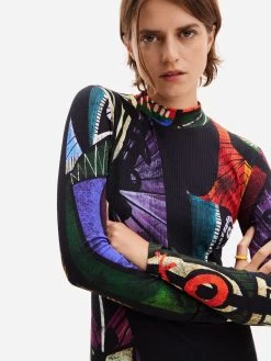 Desigual By C. Lacroix Midi Dress "Malaga Lacroix" 11 Desigual By C. Lacroix Midi Dress "Malaga Lacroix" -Fashion Clothing Line Store 24SWVK48 2000 3