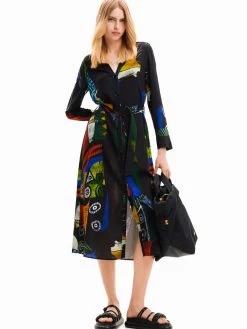Desigual By C. Lacroix Midi Shirt Dress "Dream-Lacroix" 9 Desigual By C. Lacroix Midi Shirt Dress "Dream-Lacroix" -Fashion Clothing Line Store 24SWVW72 2000 4