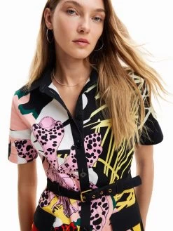 Desigual By C. Lacroix Short Shirt Dress "Almeria Lacroix" 9 Desigual By C. Lacroix Short Shirt Dress "Almeria Lacroix" -Fashion Clothing Line Store 24SWVW73 2000 3