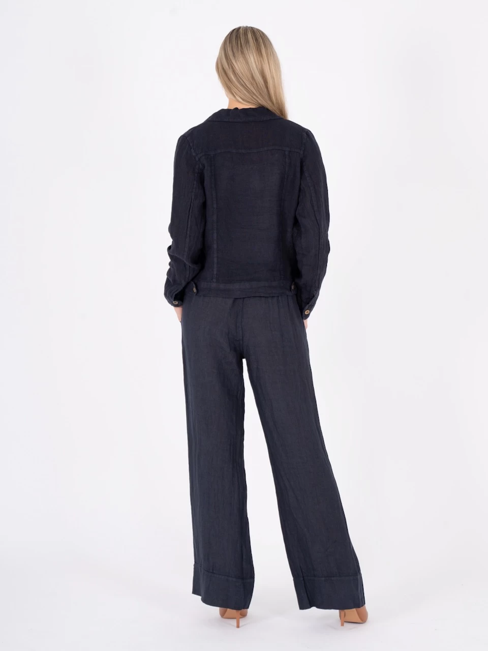 M Made In Italy Linen Jacket Blazer 26/9456U (3 Colours) 5 M Made In Italy Linen Jacket Blazer 26/9456U (3 Colours) - Image 3