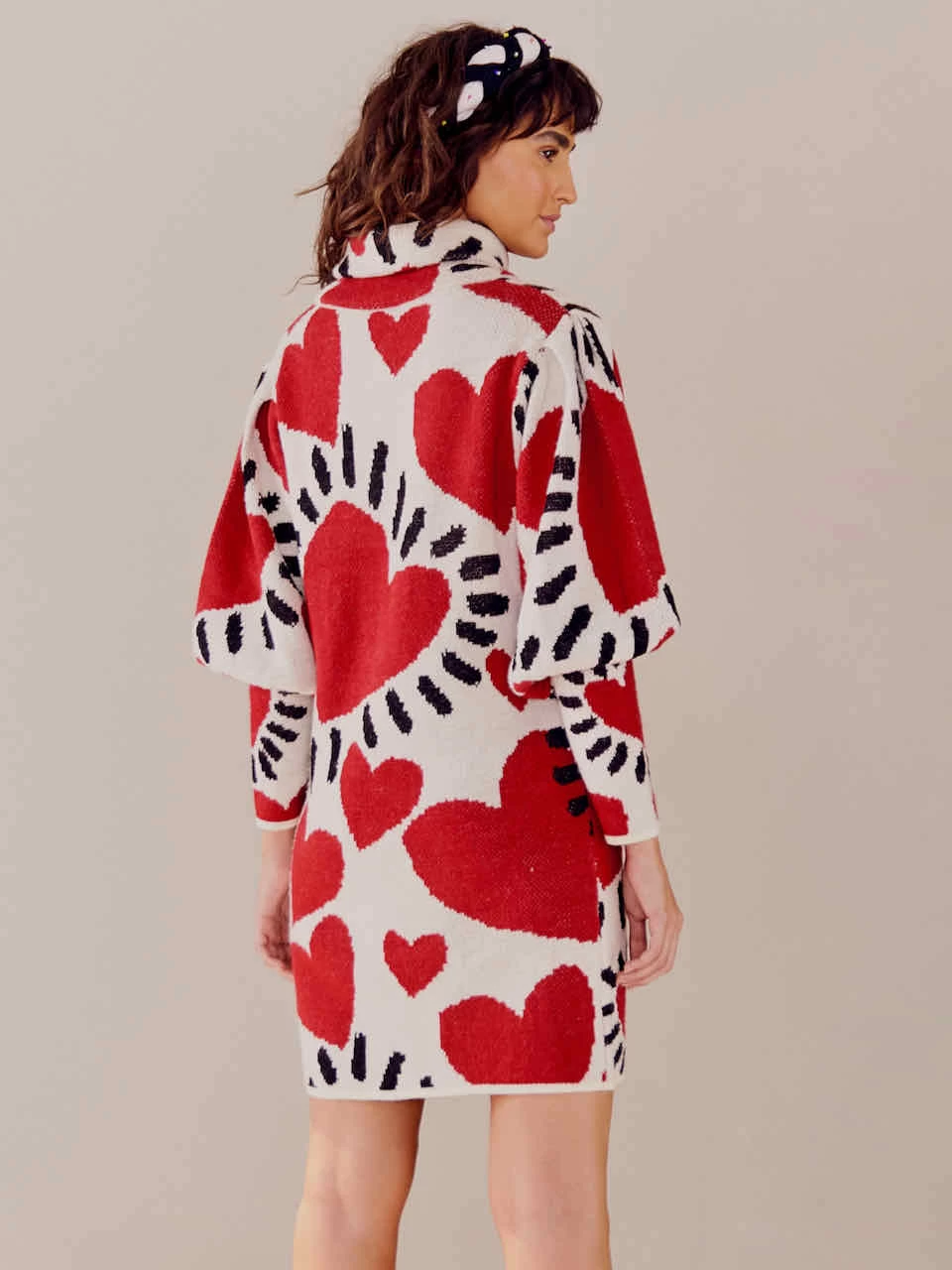 Farm Rio "White Hearts Sweater Dress" (301300) 4 Farm Rio "White Hearts Sweater Dress" (301300) - Image 2