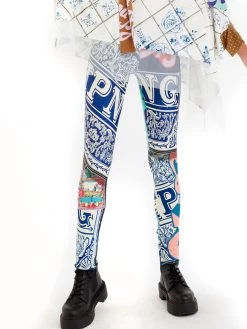IPNG Embellished Leggings "Ocean Washed Tiles"