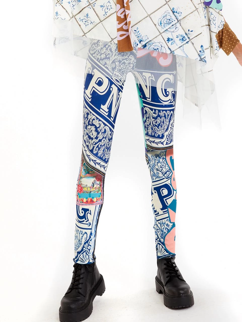 IPNG Embellished Leggings "Ocean Washed Tiles" 3 IPNG Embellished Leggings "Ocean Washed Tiles"