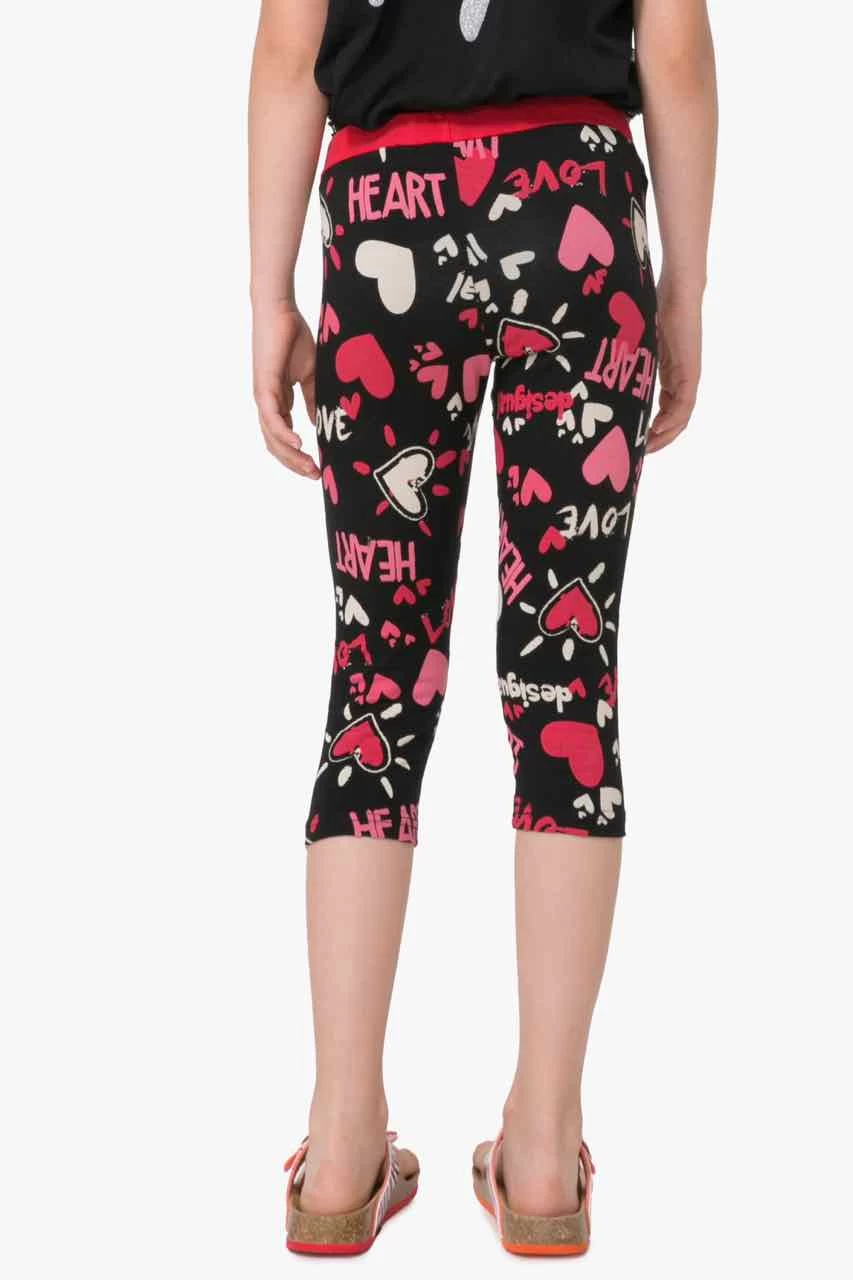 Desigual Girls Capri Leggings "Frutipan" (Black) 4 Desigual Girls Capri Leggings "Frutipan" (Black) - Image 2