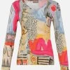 Dolcezza Top "Totem" (74630) 2 Dolcezza Top "Totem" (74630) -Fashion Clothing Line Store 74630 Dolcezza Knit Pullover Totem V Neck