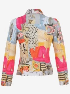 Dolcezza Bomber Jacket "Totem" (74637) 11 Dolcezza Bomber Jacket "Totem" (74637) -Fashion Clothing Line Store 74637 Dolcezza Art Cotton Denim Jacket Totem