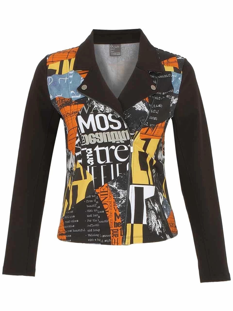 Dolcezza Zip Jacket "Newspaper" (74667) 3 Dolcezza Zip Jacket "Newspaper" (74667)