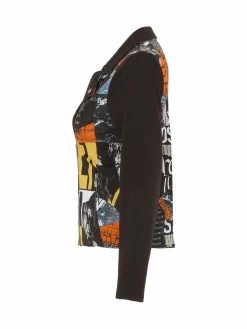 Dolcezza Zip Jacket "Newspaper" (74667) 7 Dolcezza Zip Jacket "Newspaper" (74667) -Fashion Clothing Line Store 74667 Dolcezza Jacket Zipper Newspaper