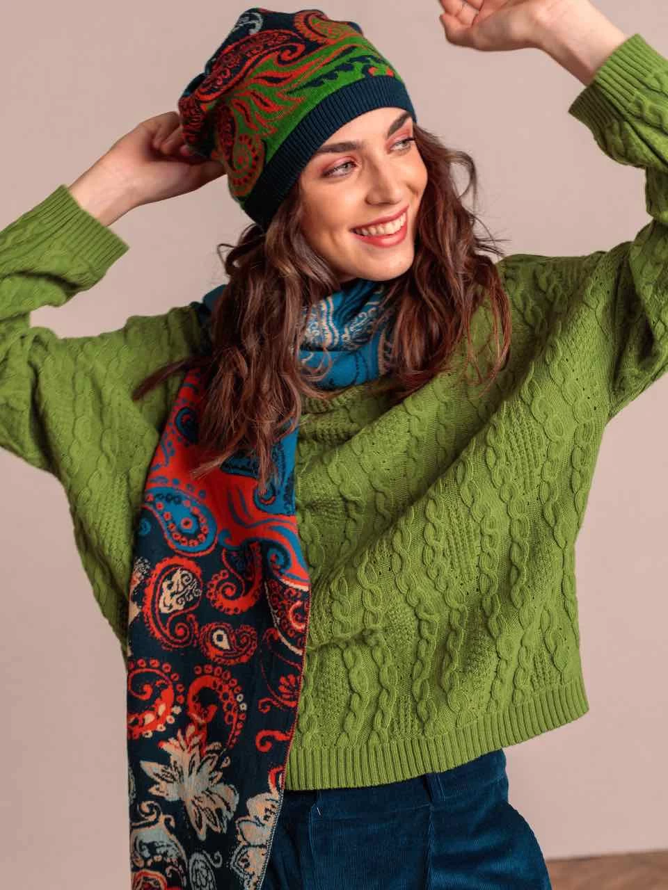 IVKO Merino Wool Scarf "Geometric Pattern 202683" (2 Colours) 6 IVKO Merino Wool Scarf "Geometric Pattern 202683" (2 Colours) - Image 4