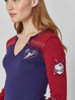 Alp N Rock "Corrin Henley Shirt" (Navy) 9 Alp N Rock "Corrin Henley Shirt" (Navy) -Fashion Clothing Line Store ALP N ROCK Corrin Henley Shirt Navy Deep Red