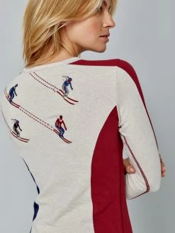 Fashion Clothing Line Store -Fashion Clothing Line Store ALP N ROCK Retro Ski Crew Shirt Off White