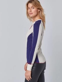 Alp N Rock "Retro Ski Crew Shirt" (Off-White) -Fashion Clothing Line Store ALP N ROCK Retro Ski Crew Shirt White Navy Red