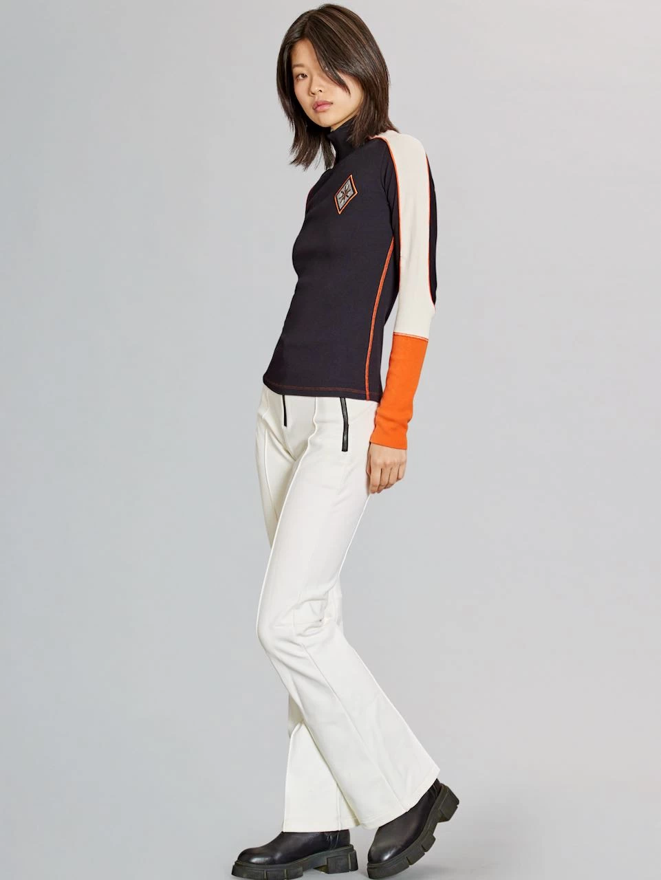 Alp N Rock "Teya Mock Neck Shirt" (Black/Orange) 5 Alp N Rock "Teya Mock Neck Shirt" (Black/Orange) - Image 3