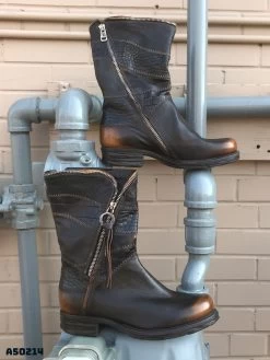 A.S.98 Boots "Saintec" (A50214) 12 A.S.98 Boots "Saintec" (A50214) -Fashion Clothing Line Store AS98 Ankle Boots SAINTEC A50214 Calvados