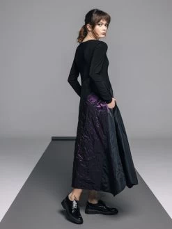 Igor Dobranic Dress "Palermo" (Black/Plum) 5 Igor Dobranic Dress "Palermo" (Black/Plum) -Fashion Clothing Line Store AW24 34 DRESS PALERMO BACK