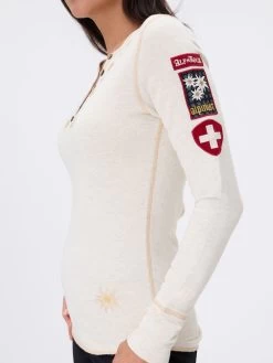 Alp N Rock "Edelweiss Henley" (Heather Ivory) 9 Alp N Rock "Edelweiss Henley" (Heather Ivory) -Fashion Clothing Line Store Alp N Rock Edelweiss Henley Shirt Ivory F3WTHN07HIY