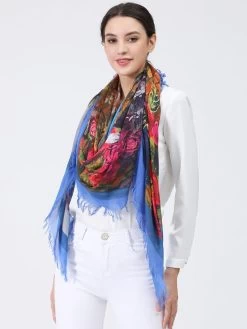 Love's Pure Light Silk Shawl "Enter Your Promised Land" (D-212)