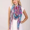 Love's Pure Light Silk Shawl "Emerge Forth Butterfly Army" (D-407) -Fashion Clothing Line Store D 407 Loves Pure Light Large Scarf Shawl Butterfly SilK Modal
