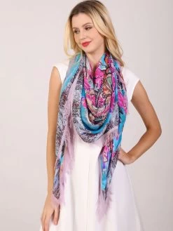 Love's Pure Light Silk Shawl "Emerge Forth Butterfly Army" (D-407)