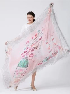 Love's Pure Light Silk Shawl "Bubbles Of Joy" (D-356)