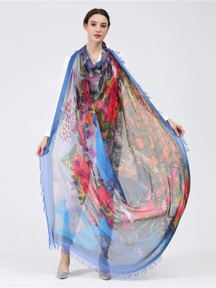 Love's Pure Light Silk Shawl "Enter Your Promised Land" (D-212) 4 Love's Pure Light Silk Shawl "Enter Your Promised Land" (D-212) - Image 2