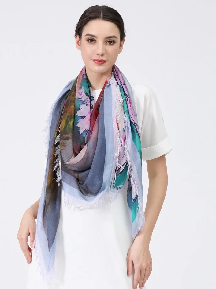 Love's Pure Light Silk Shawl "Everlasting Love Swan" (D-126) 5 Love's Pure Light Silk Shawl "Everlasting Love Swan" (D-126) - Image 3