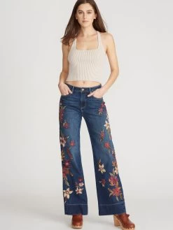 Driftwood Wide Leg Crop Jeans "Charlee" (DW-P40879A) 11 Driftwood Wide Leg Crop Jeans "Charlee" (DW-P40879A) -Fashion Clothing Line Store DW P40879A 002