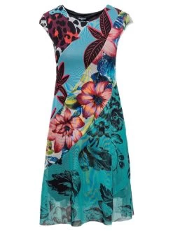 Desigual Patchwork Mesh Dress "Cleveland" (2 Colours) 11 Desigual Patchwork Mesh Dress "Cleveland" (2 Colours) -Fashion Clothing Line Store Desigual Dress Cleveland Multi 20SWVK70