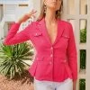 Dolcezza Jacket Blazer 24202 (Fuchsia) 2 Dolcezza Jacket Blazer 24202 (Fuchsia) -Fashion Clothing Line Store Dolcezza Add Some Colors 24202 2 Dolcezza SP24 scaled 1