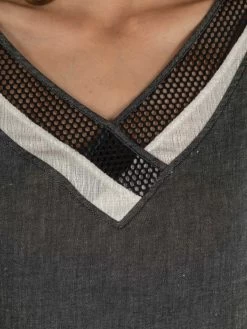 Elisa Cavaletti Linen Dress (ELP222040602) 11 Elisa Cavaletti Linen Dress (ELP222040602) -Fashion Clothing Line Store ELP222040602 COL. 02001 NERO 1