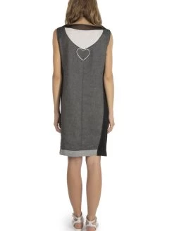 Elisa Cavaletti Linen Dress (ELP222040602) 9 Elisa Cavaletti Linen Dress (ELP222040602) -Fashion Clothing Line Store ELP222040602 COL. 02001 NERO 4