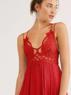 Free People "Adella" Maxi Slip Dress (2 Colours) 12 Free People "Adella" Maxi Slip Dress (2 Colours) -Fashion Clothing Line Store Free People Adella Maxi Slip Dress Red