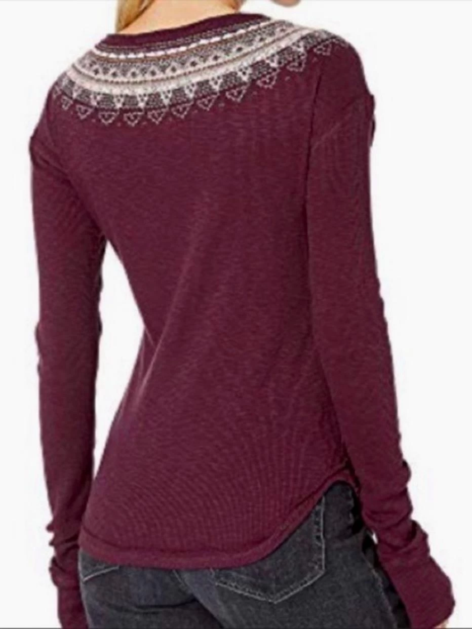Free People "Fairisle Thermal Top" 4 Free People "Fairisle Thermal Top" - Image 2